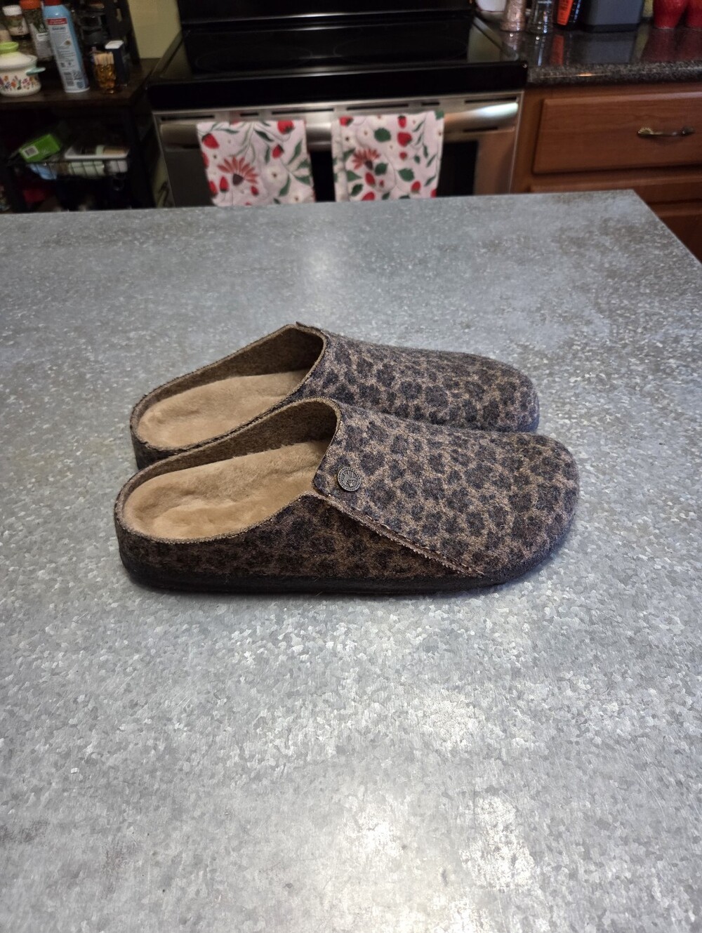Birkenstock Zermatt Wool Felt Leopard EU Size 41 - Picture 4 of 7